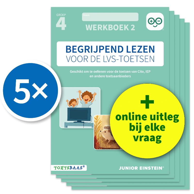 Begrijpend lezen voor de LVS-toetsen - Groep 4 - Werkboek 2 - Set van 5