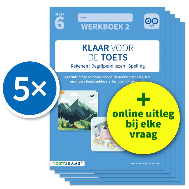 Klaar voor de toets - Werkboek 2 | Groep 6 + Online video-uitleg
