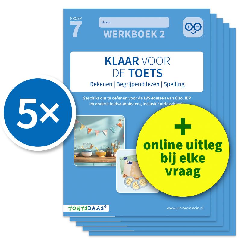 Klaar voor de toets - Werkboek 2 | Groep 7 + Online video-uitleg