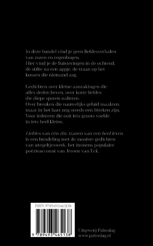 Liefdes van één zin, tranen van een heel leven