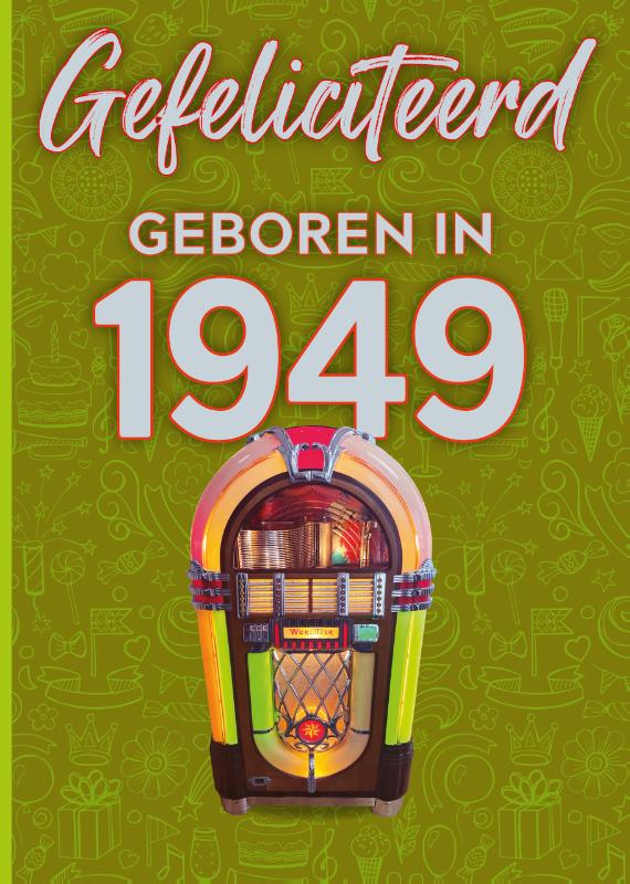 Gefeliciteerd geboren in 1949 set van 4