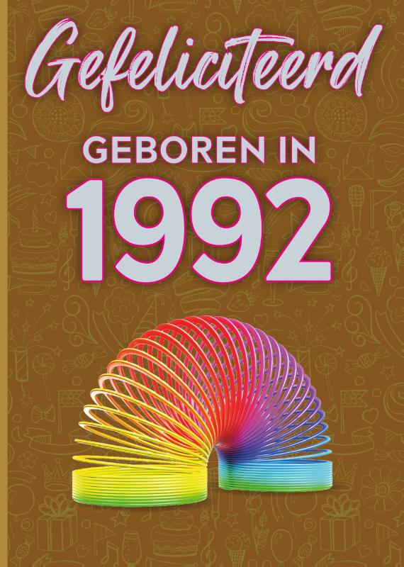 4x Felicitatieboekje 1992 +4x envelop