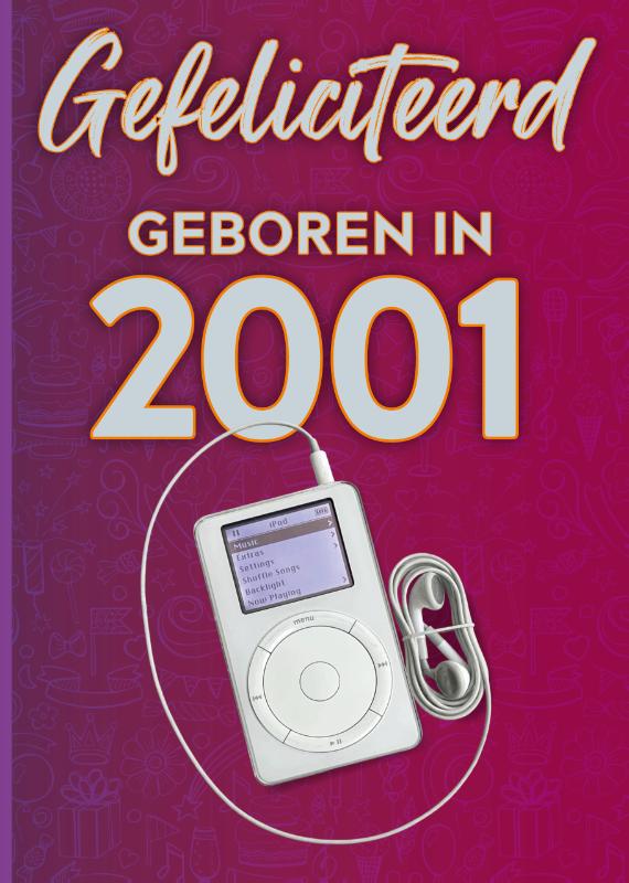 4x Felicitatieboekje 2001 + 4x envelop