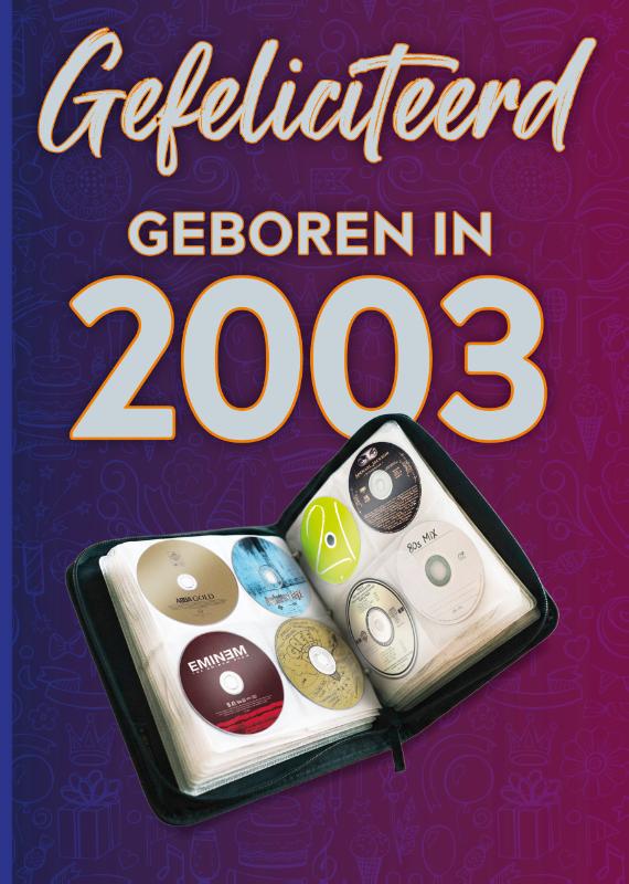 4x Felicitatieboekje 2003 + 4x envelop