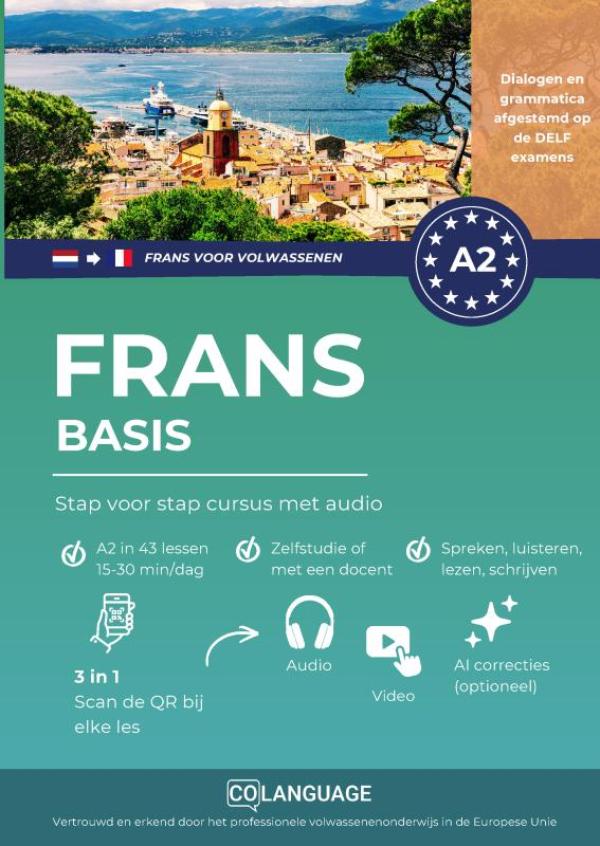 Frans A2 basis: Stap voor stap cursus met audio