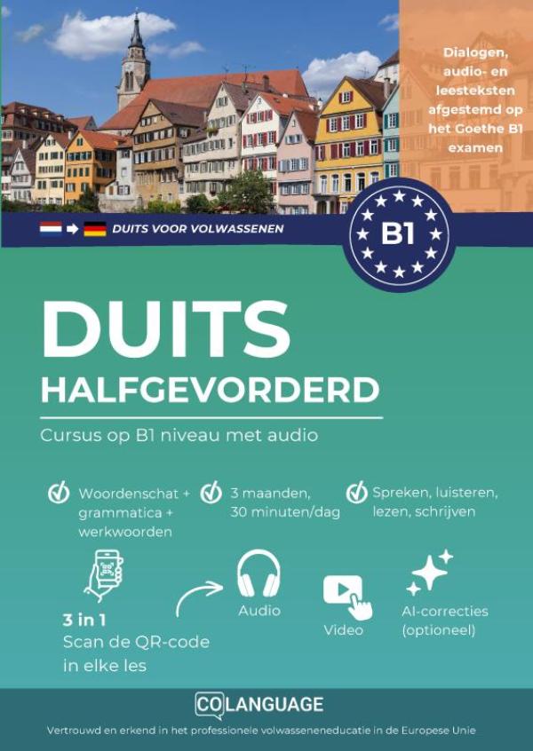 Duits B1 halfgevorderd. Cursus op B1-niveau met audio