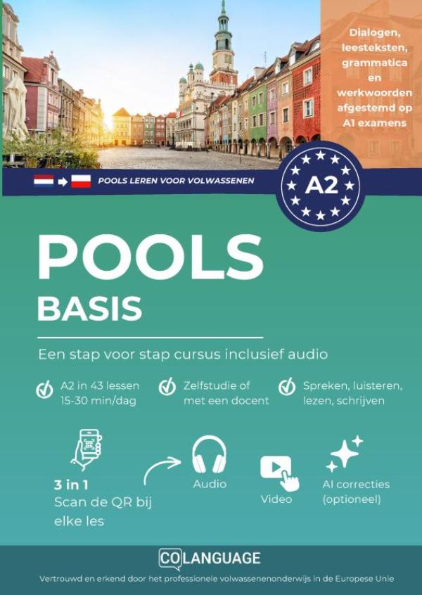 Pools leren A2 basis. Een stap voor stap cursus inclusief audio (Pools leren voor volwassenen).
